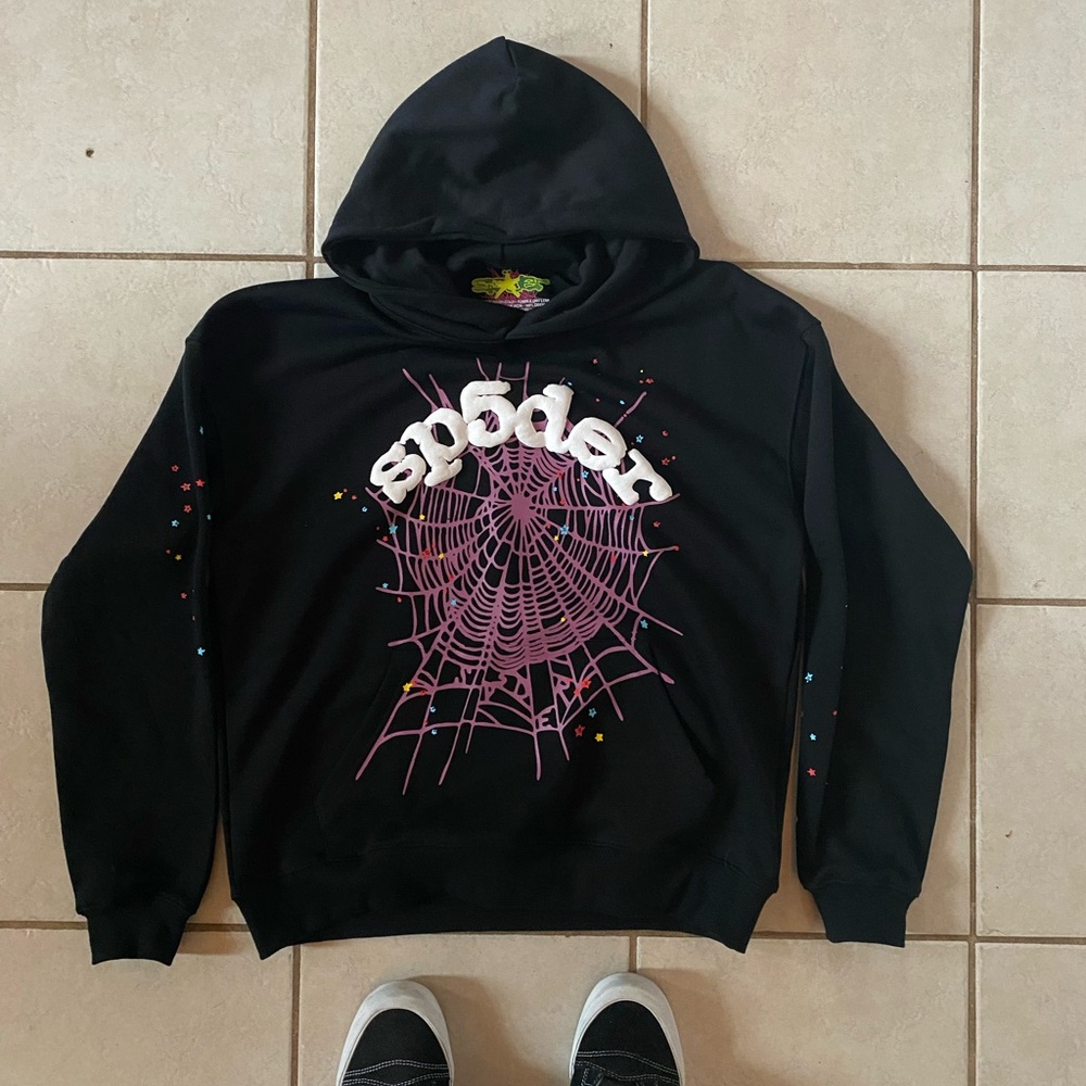 Medium ‘Black’ Sp5der Hoodie